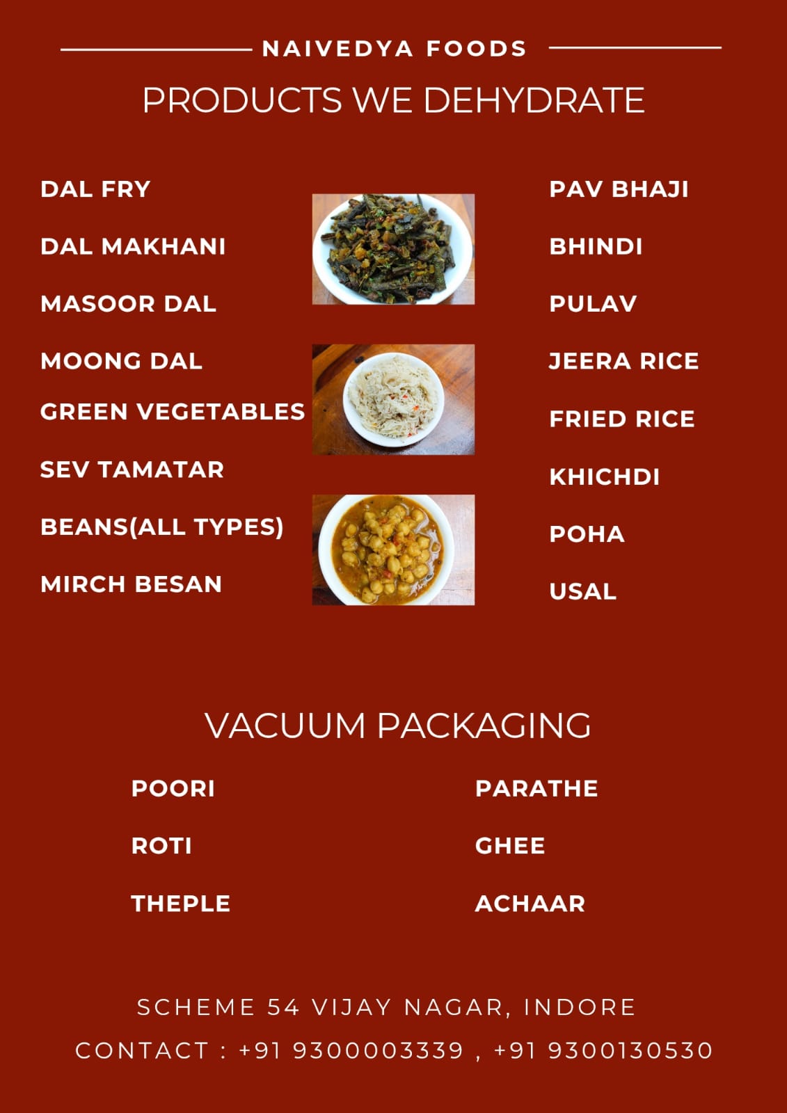 Products We Dehydrate